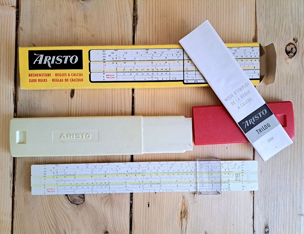 Règle à calcul ARISTO Trilog vintage boîte d'origine (Gebraucht) in ...