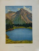 E.E. Schlatter, Farblithographie, Am Untersee, Arosa, Baden