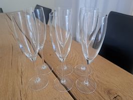 Sektgläser 6er Set transparent guter Zustand