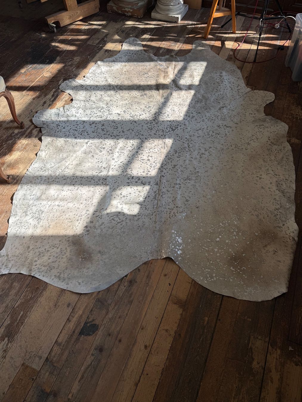 Teppiche: Rinderfell de Luxe Creme-Silber XXL – Gebraucht aus Bretzwil von neuguinea 2
