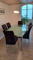 Glastisch 100 x 170cm und 220cm ausgezogen