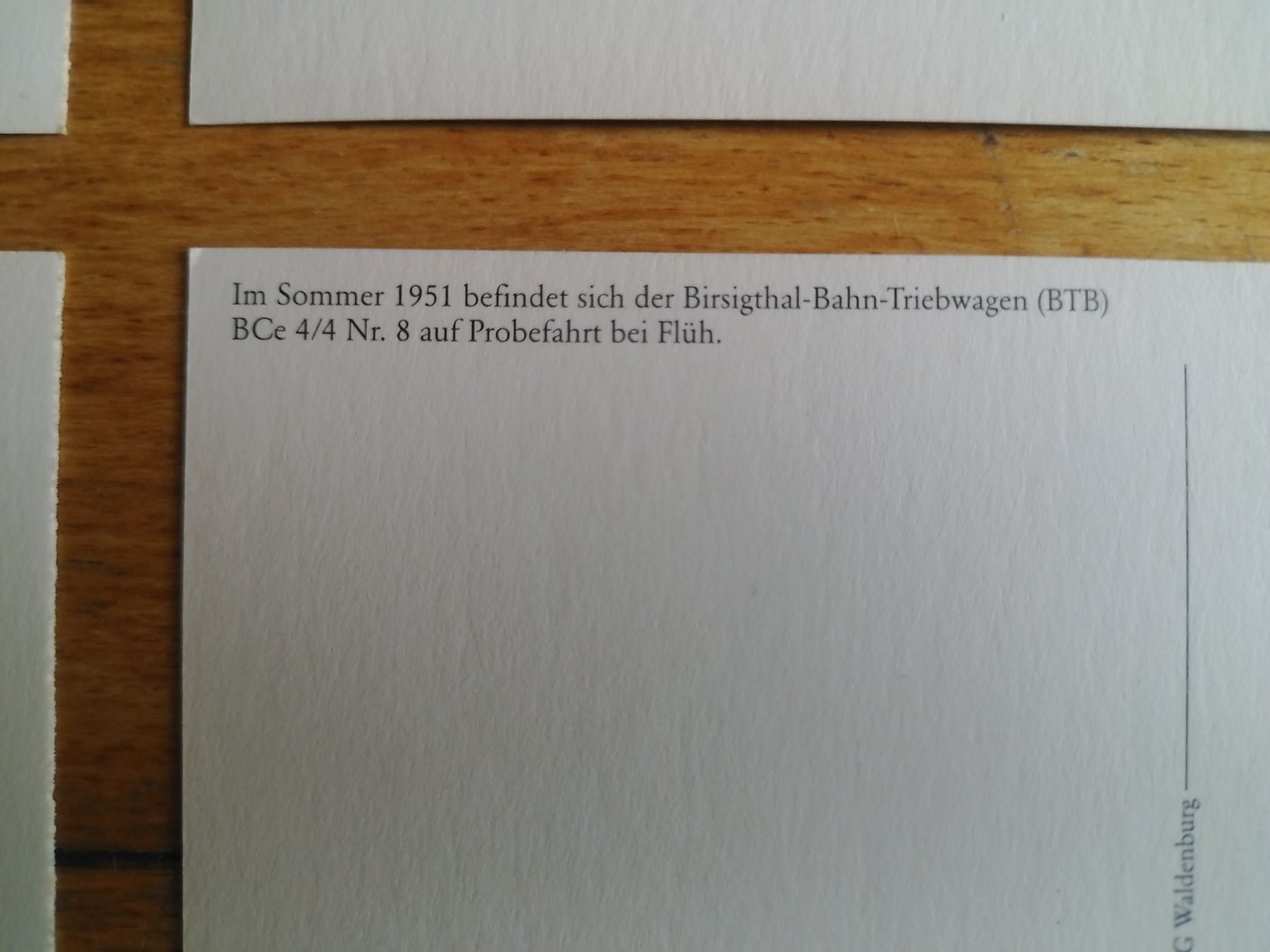 Cartoline postali: 4 AK BTB Birsigthal Bahn – Usato da Amden venduto da vipernatter 9