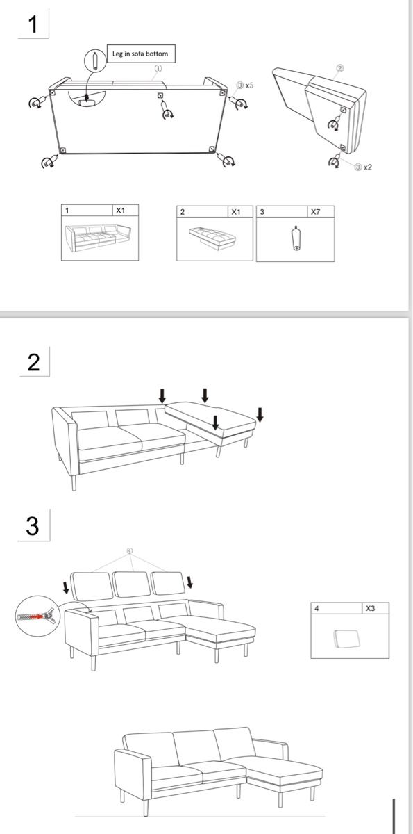 Divani: Ecksofa - Cord - Anthrazit – Nuovo (secondo la descrizione) da Landquart venduto da Dominik070 5