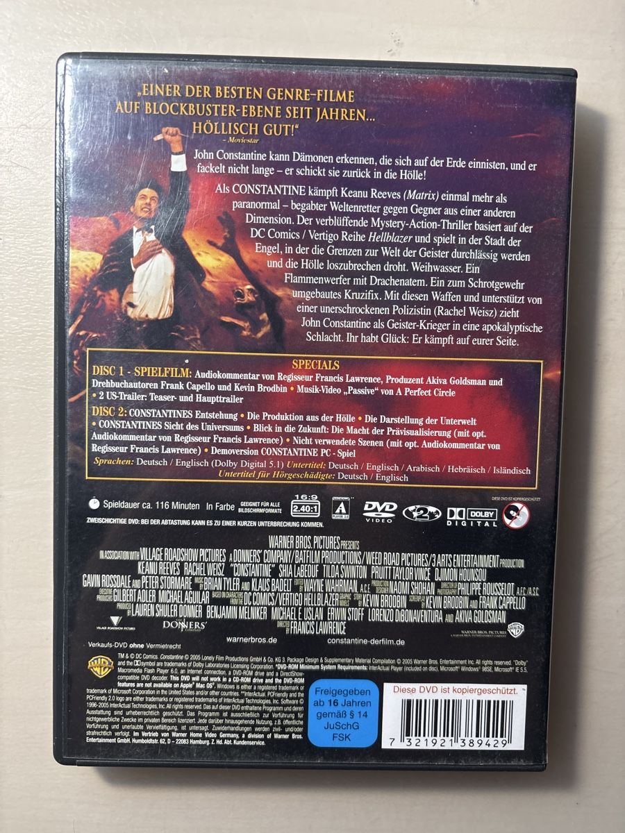 Tutti i DVDs: Constantine - 2-Disc Edition - Keanu Reeves - Kult! (2805) – Usato da Ruswil venduto da Slivio_ 1