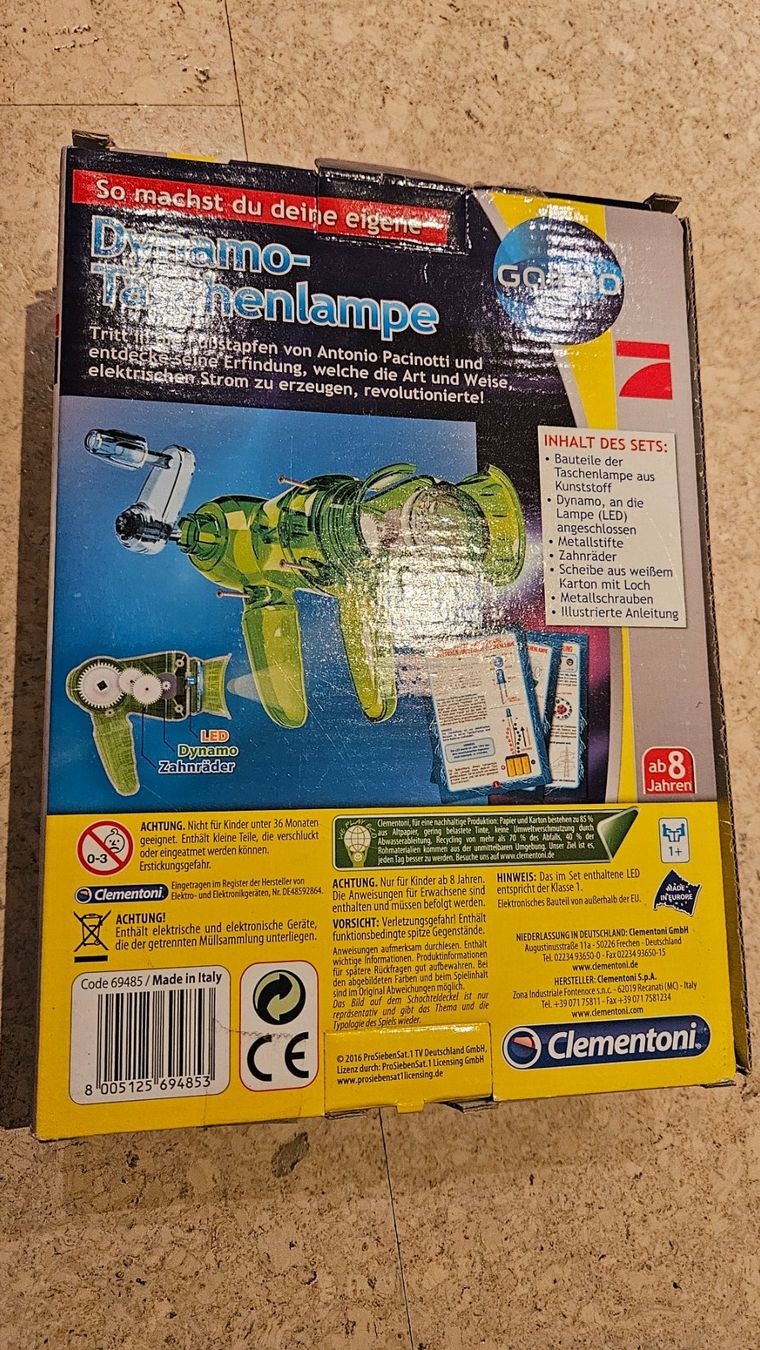Clementoni Jouets: Spielzeug Dynamo Taschenlampe – Neuf (Voir description) à Münchenbuchsee par Yothu 1