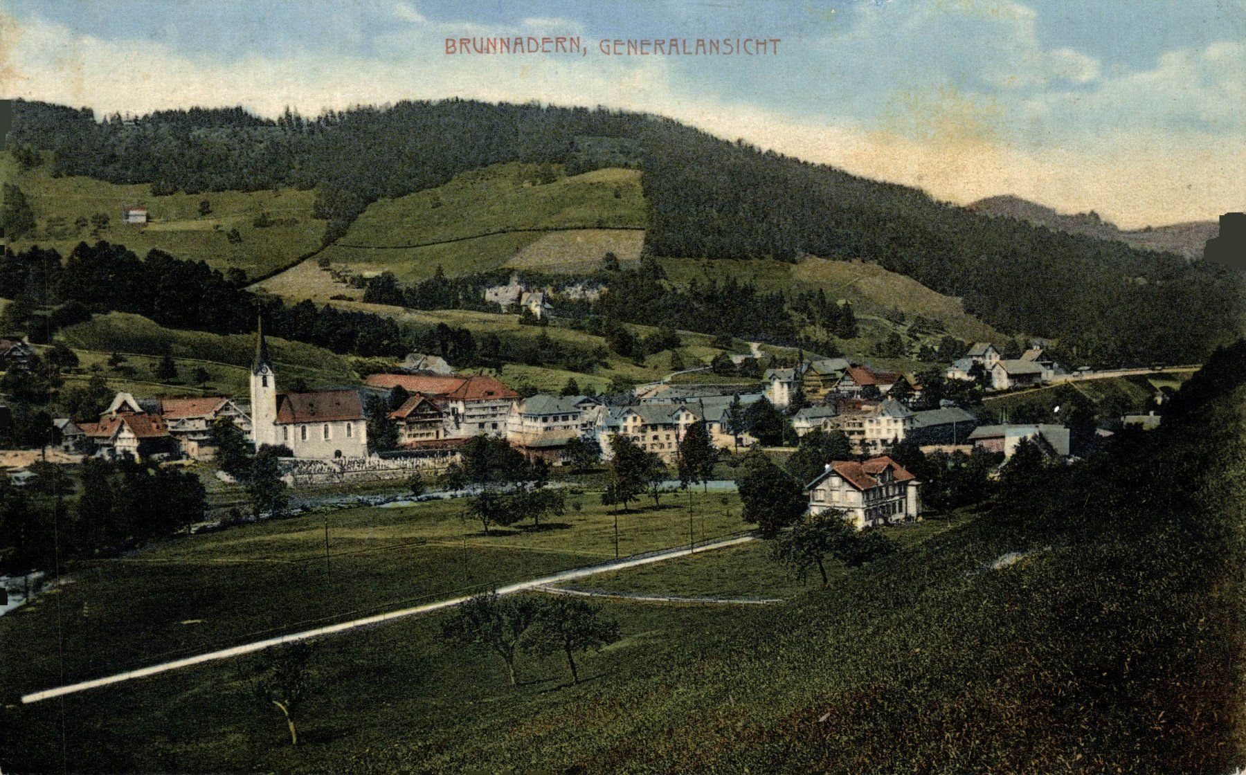 Cartoline postali: Brunnadern, Generalansicht – Usato da Bronschhofen venduto da Astore