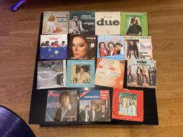 15Vinyl Singles Italienische Popmusik gemischter Zustand