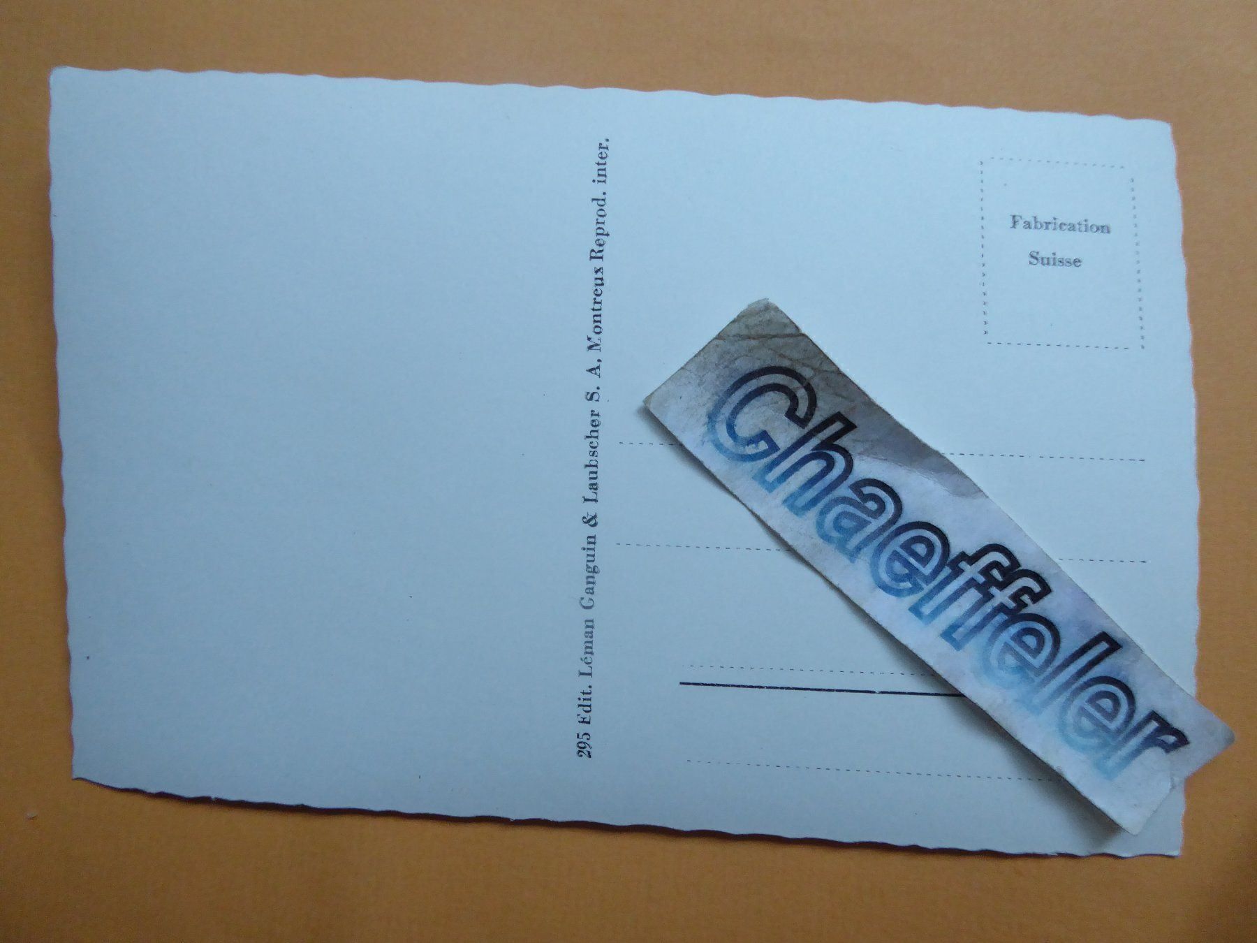 Cartoline postali: Montreux – Usato da Zürich venduto da Chaeffeler 1
