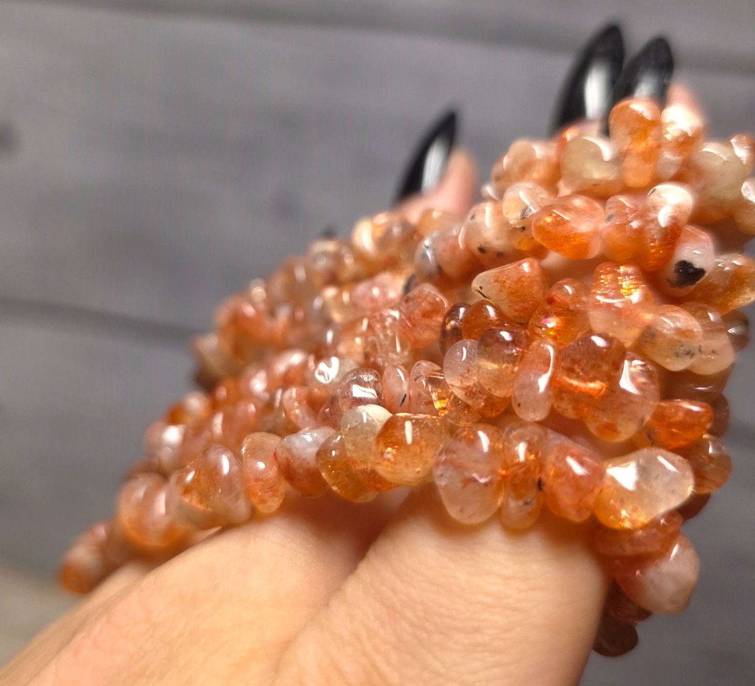 Minerali & Pietre curative: Arusha Sonnenstein Splitterarmband S hell – Nuovo e nell'imballaggio originale da Matzingen venduto da Shay_Crystalz 2