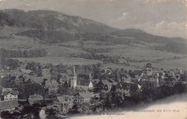 Oberdiessbach mit Falkenfluh, gelaufen 1911