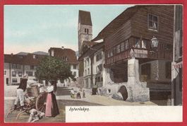 INTERLAKEN HUNDEGESPANN, ATTELAGE DE CHIEN 1897 / 1905