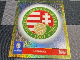 Topps Uefa Euro EM 2024 GOLD HUN 1 Wappen / Flag