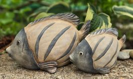 2 Deko Fische, Keramik, für den Garten oder Balkon🐠🐟