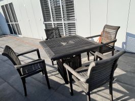 Gartentisch „Select Garden“ mit 4 Stühlen, Teakholz