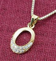 Luxus Halsanhänger aus echt Gold und Kette