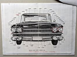 Hand-out "CADILLAC 1959 MODEL PARTS LIST", Kopie v. Original