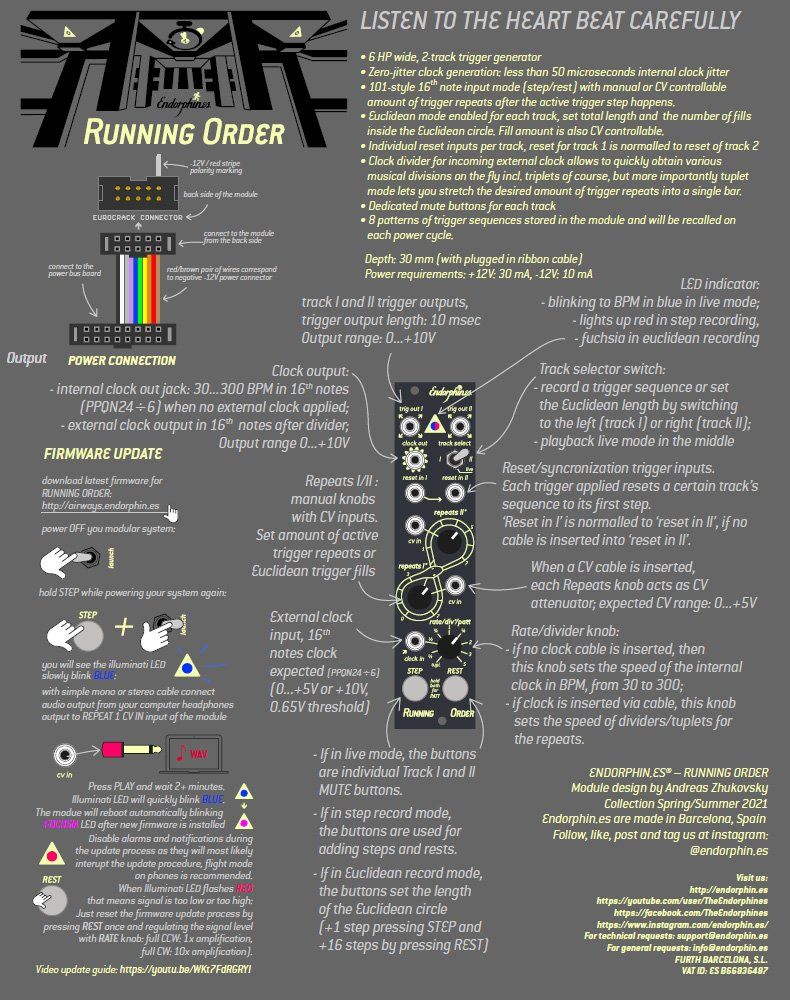 Instruments de musique: Endorphin.es Running Order Eurorack Trigger Sequencer – D'occasion à Knonau par Deralexan 4