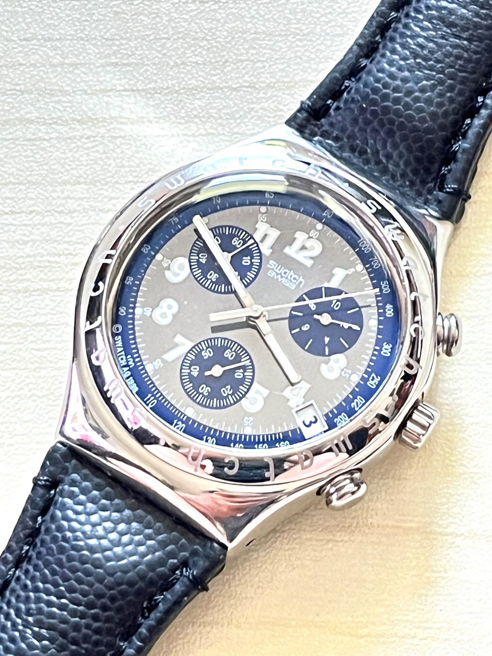 Swatch Orologi: Swatch Chronograph Uhr  mit schwarzem Led... – Usato da Grenchen venduto da chththl