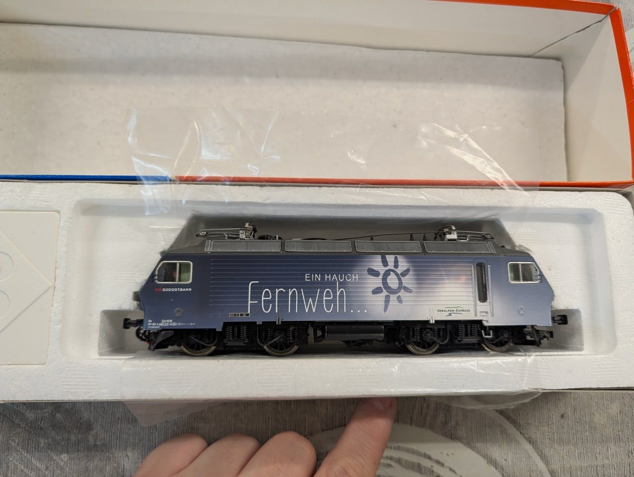 Roco Modellini di ferrovie: Roco/Staiber Re 446 017-6 SOB "Fernweh" DC Digital – Usato da Nods venduto da Dr-HAG 1