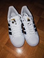 Original Adidas Superstar Plateau Schwarz/Gold Edition