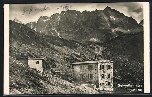 Cartes postales: Silvretta-Haus, Berghütte vor Gebirgspa – D'occasion à Berlin par bartko-reher