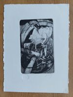 Exlibris Augustinas Burba - Original Radierung signiert