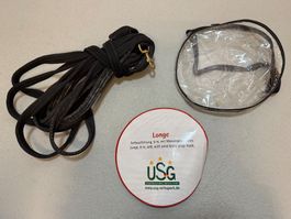 Pferde-Longe Soft 8 Meter Messingkarabiner