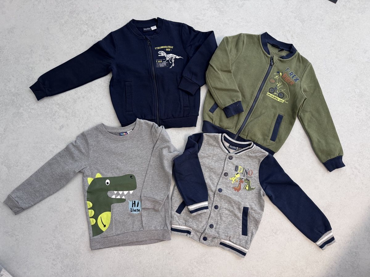 Lotti di vestiti: Sweatjacken Pullover Dinosaurier-Motiv, Gr. 110/116 – Usato da Bonaduz venduto da lut_6rts