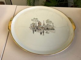 Torten- Kuchenplatte  Vintage ! Motiv Paris !