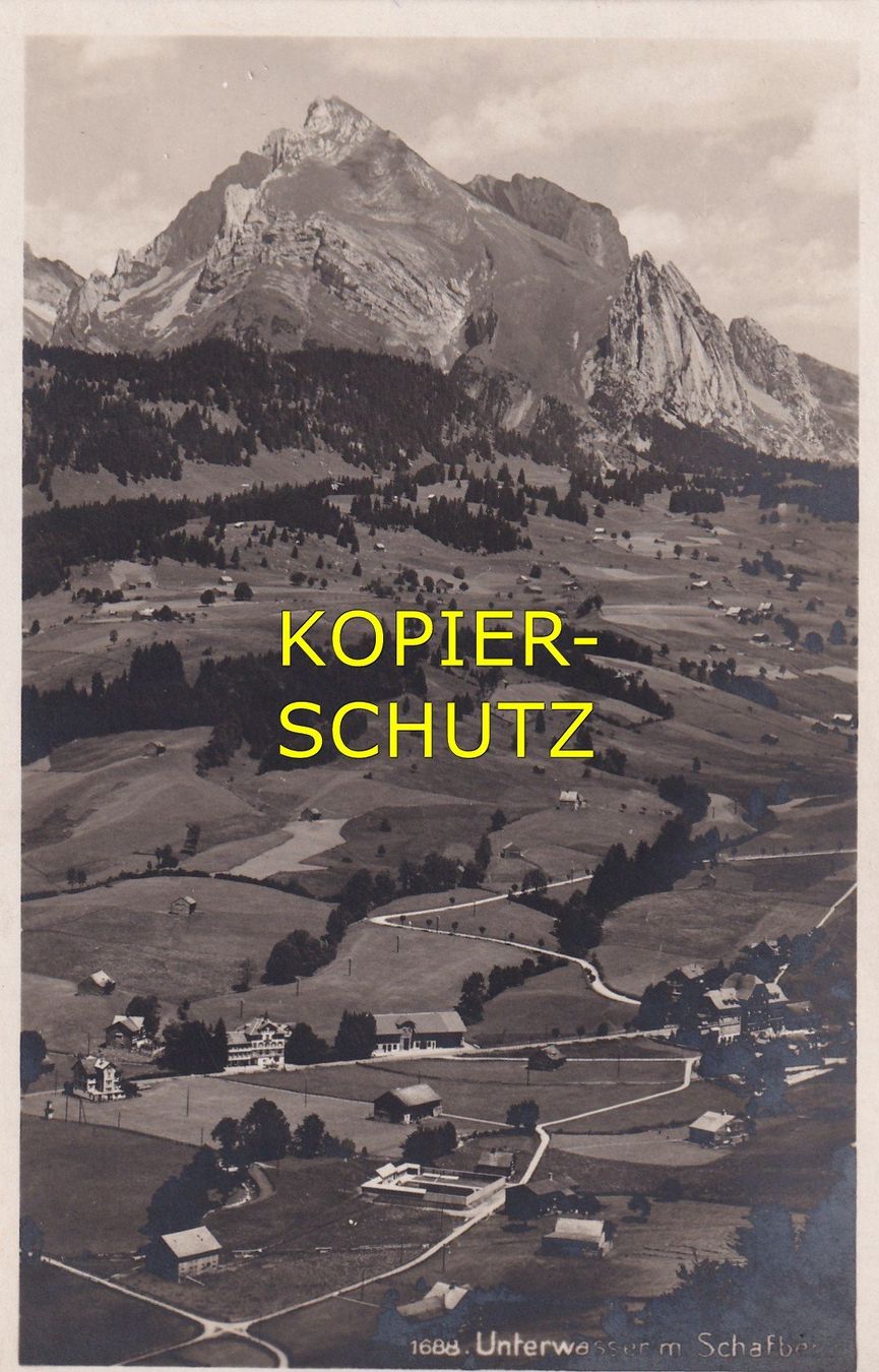 Ansichtskarten: Unterwasser mit Schafberg – Gebraucht aus Hombrechtikon von Rudolf07