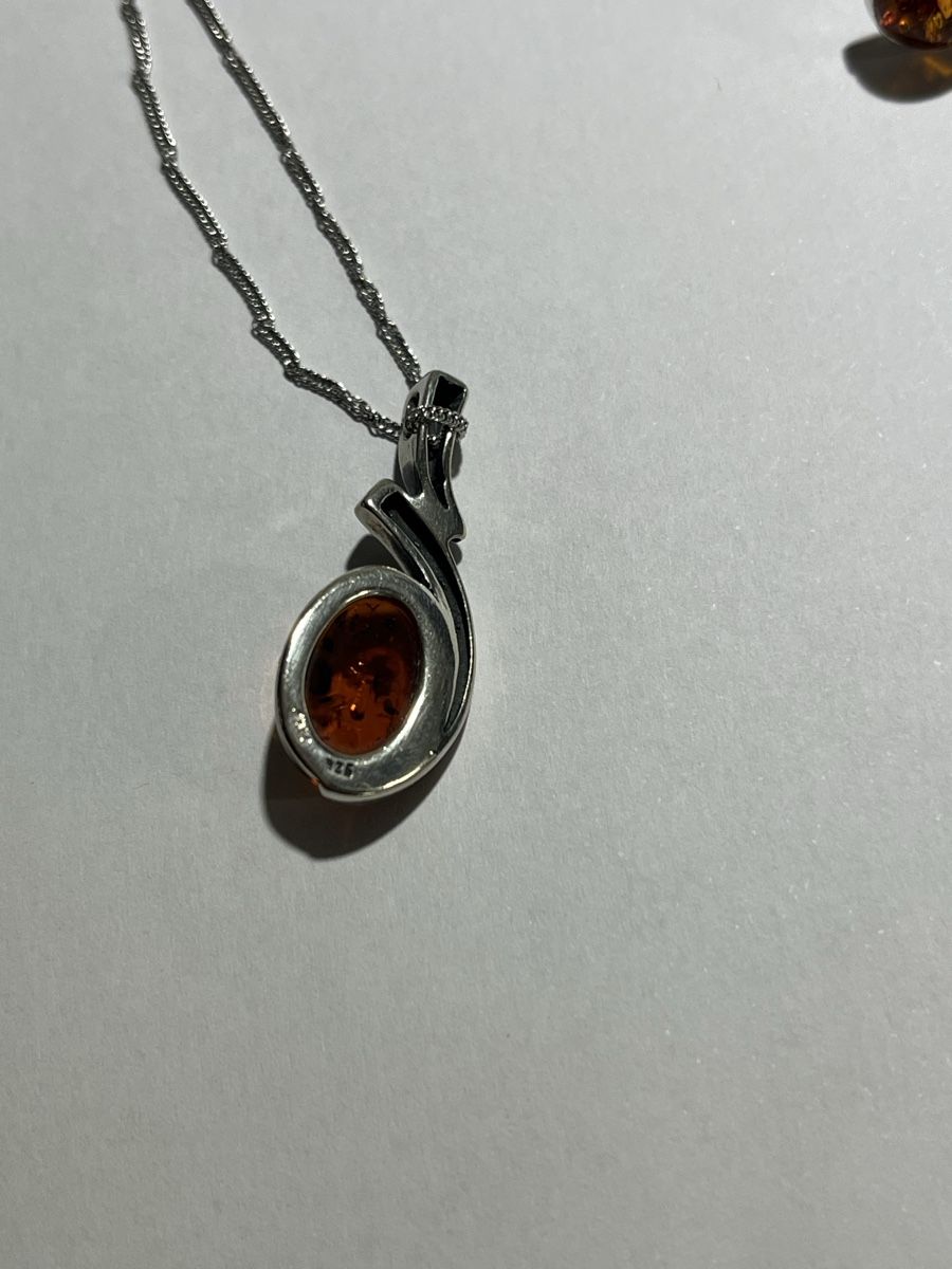 Autres bijoux: Bernstein Silber Kette Ohrstecker  – D'occasion à Rothenburg par sla_rn6q 3