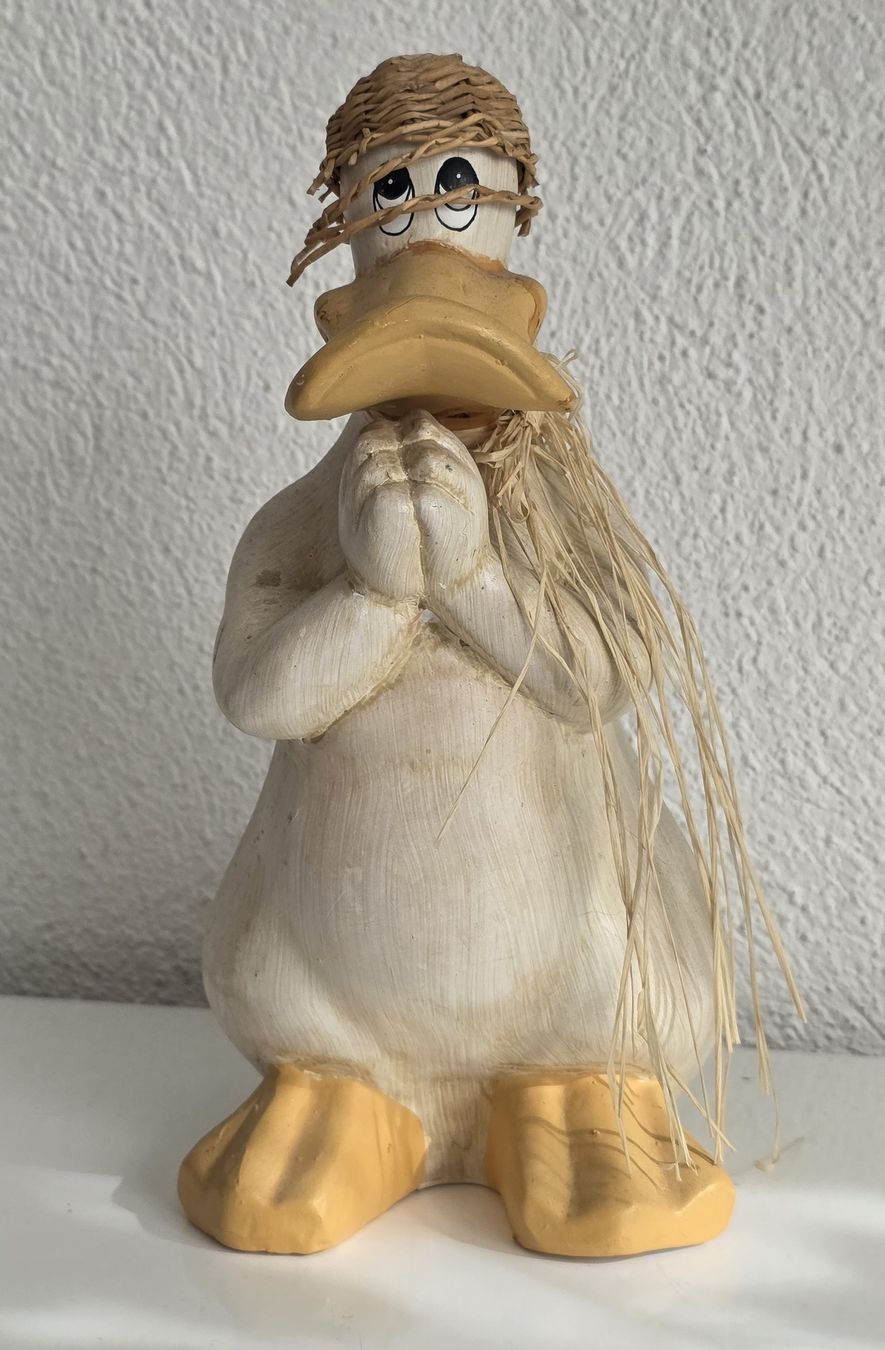 Statuette: Deko-Ente mit Strohhut, Sammlung  – Usato da Rheinsulz venduto da Gilea 1