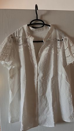 ❤️ Schöne weisse Spitzenbluse / XL