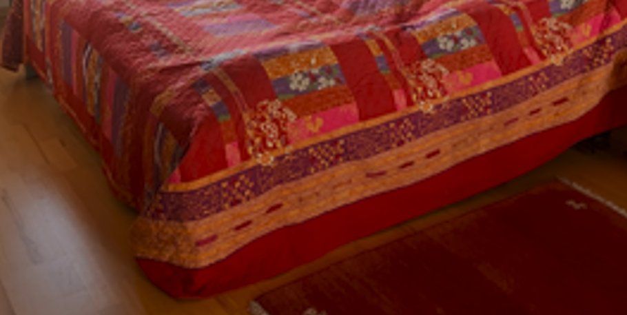 Coperte: Schöne Patchworkdecke, gesteppt, wendbar / zwei Seiten – Usato da Walzenhausen venduto da Jana013 2