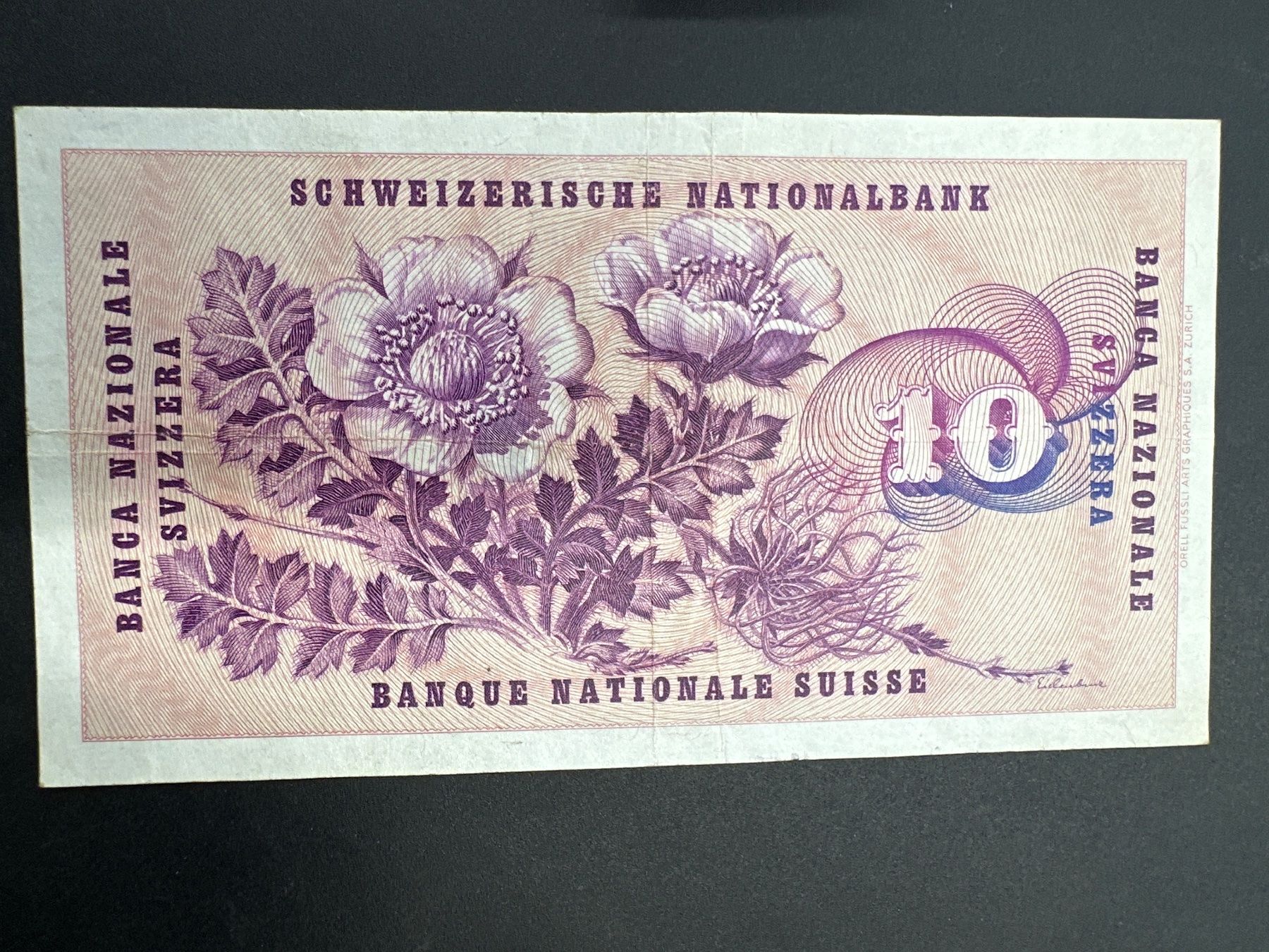 Billets de banque: 10 Fr.-Note Schweiz 1963 – D'occasion à Herisau par herau 1
