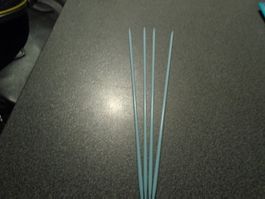 Stricknadel 4 Stück, hellblau, ca. 20 cm