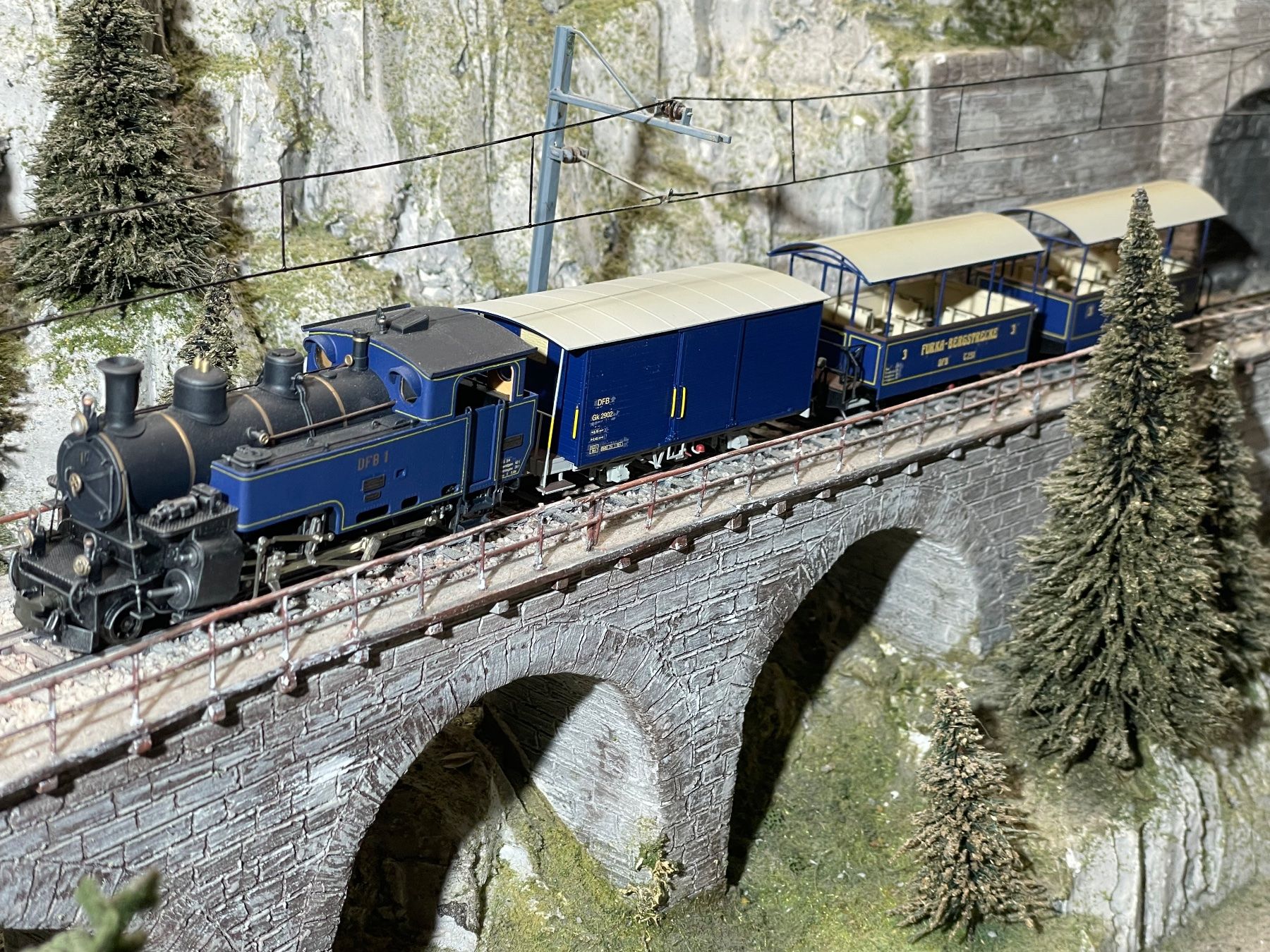 Ferro-suisse Modellini di ferrovie: Ferro Suisse, HG 3/4, DFB- Set 1 – Nuovo (secondo la descrizione) da Krummenau venduto da ferrotech