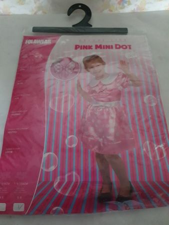 Kostüm Mädchen Pink Mini Punkte 6-8 Jahre 116-134cm Neu OVP