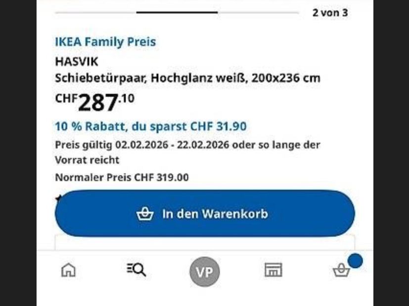 Ikea Portes: Ikea Pax Schiebetüren 2 Mal 100x236 – D'occasion à Zürich par HelenaS. 5