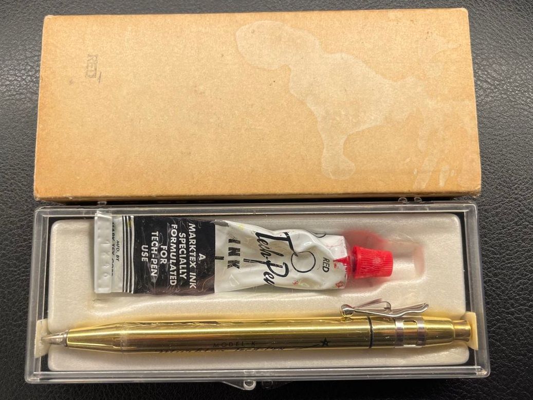 Penna & Evidenziatori: Marktex Tech-Pen Modell K red ink – Usato da Bischofszell venduto da Klabauta