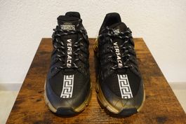 Versace Schuhe, Herren, Schwarz/Gold, Grösse 42, Neu