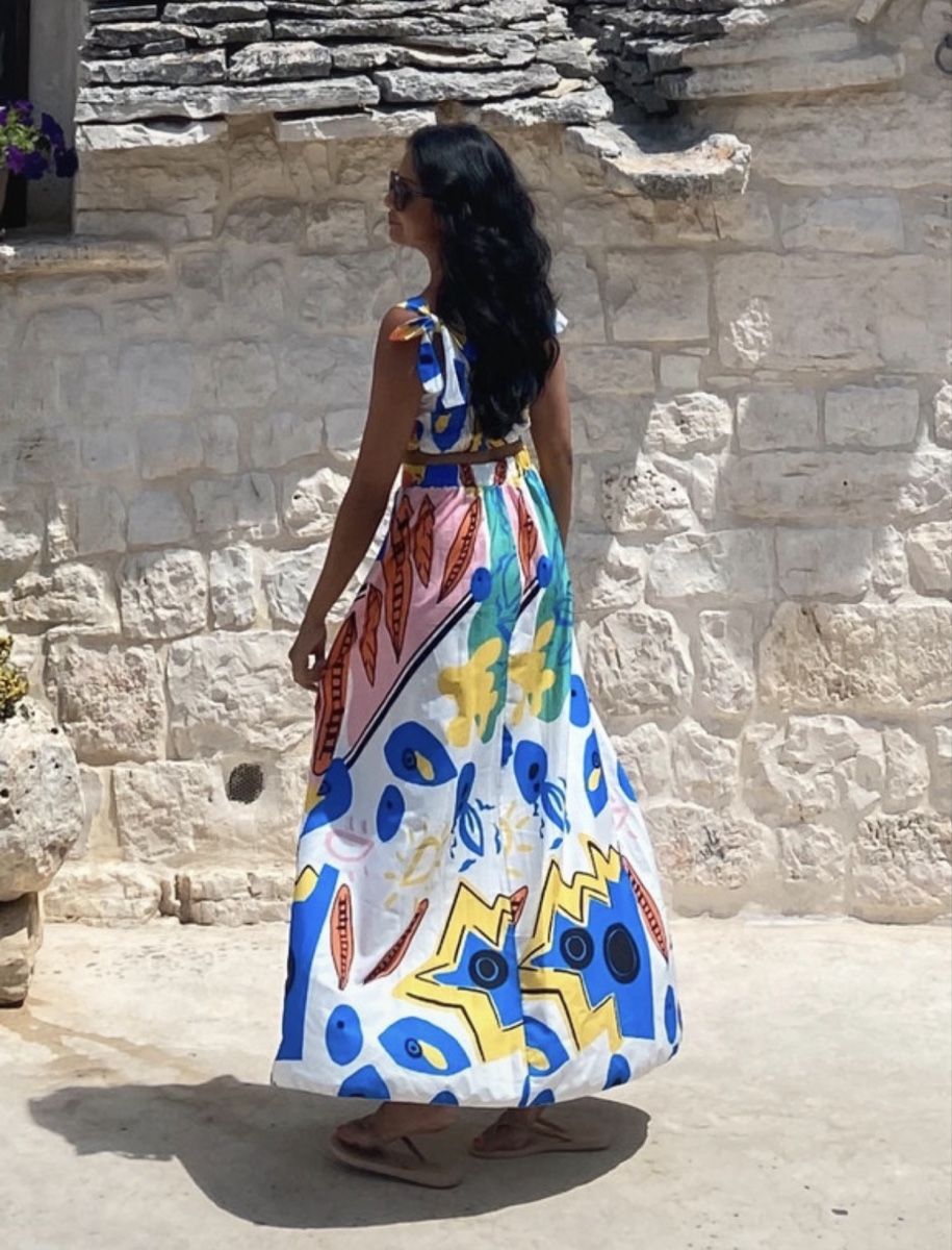 Robes: Ensemble jupe longue et top imprimé multicolore taille S – D'occasion à Versoix par wen_75xm 1