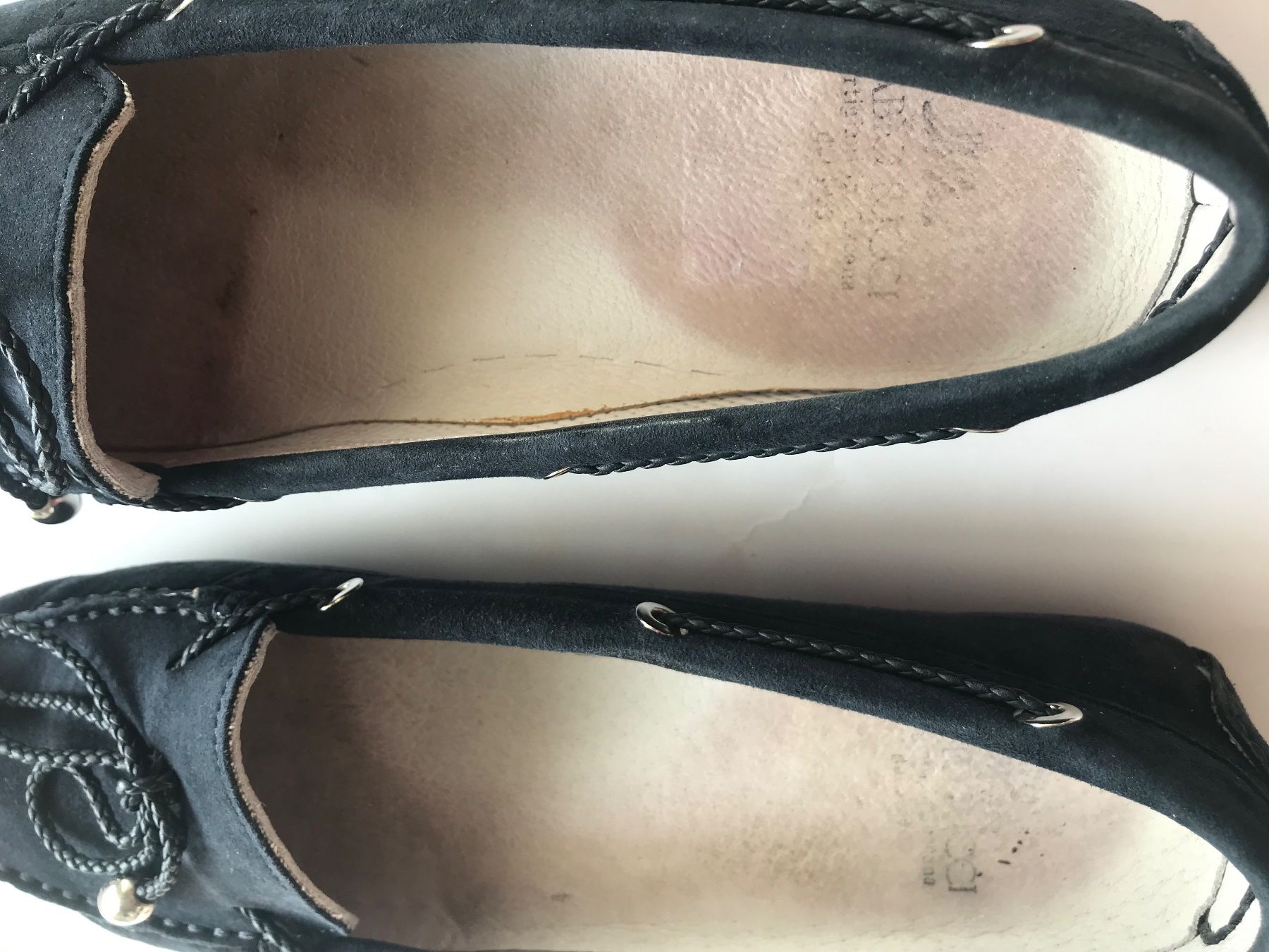 Damenschuhe: Marineblaue Wildleder Mokassins, Gr. 39 – Gebraucht aus Niederteufen von mix18 5