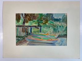Max Kessler "Aeschisee" Aquarell 1952