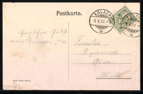 Cartoline postali: AK Bülach, Bezirks-Gesangfest 1911 – Usato da Berlin venduto da bartko-reher 1