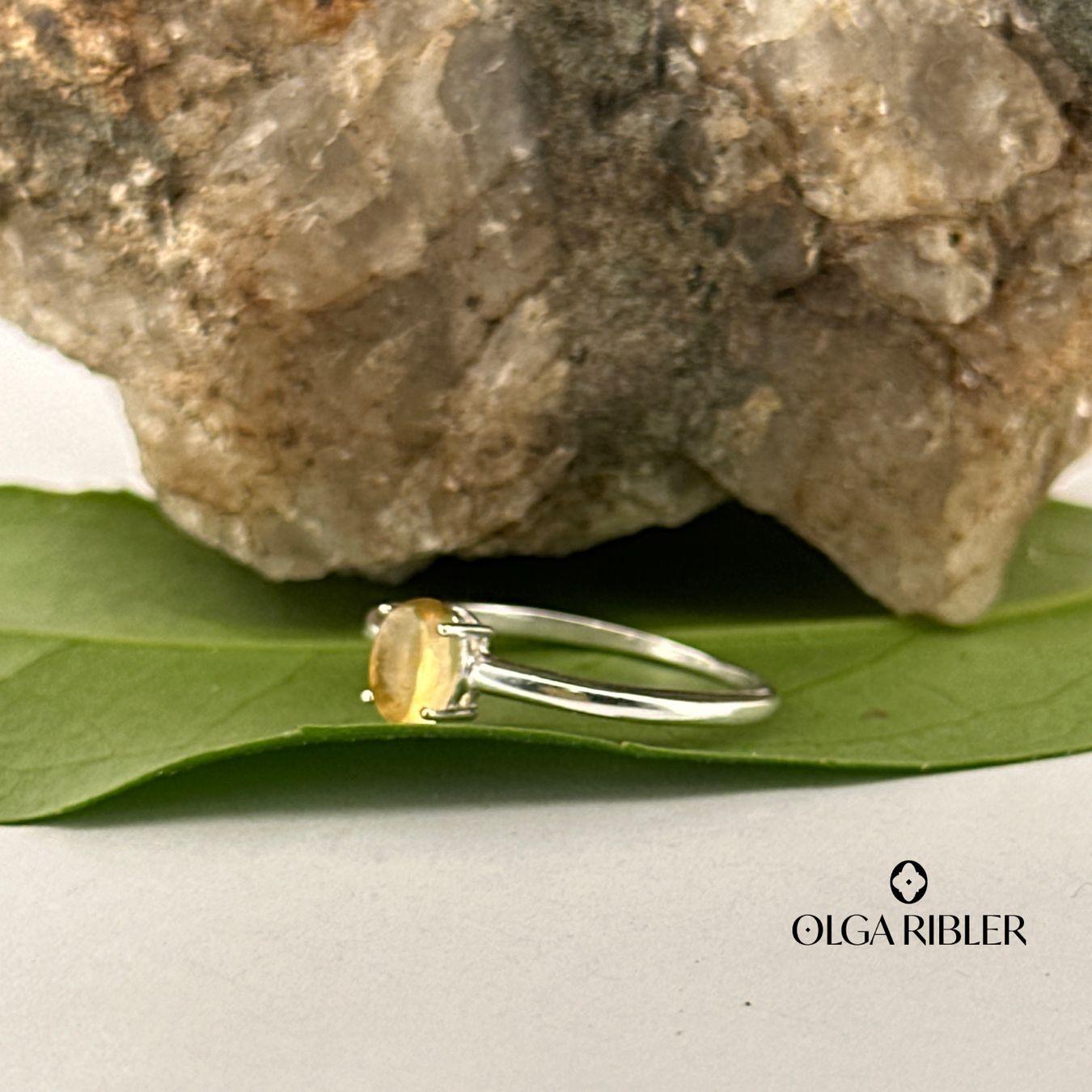 Olga Ribler Anelli: Citrin Ring, Silber 925, Gr. 54 – Nuovo (secondo la descrizione) da Luzern venduto da MonikaS03 4