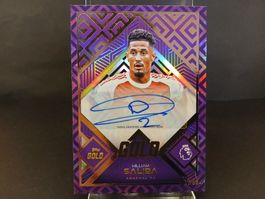 Topps Gold William Saliba /50 Auto FC Arsenal