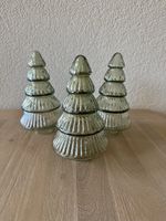 3 Tannenbäume aus Glas grün/transparent: H:20cm