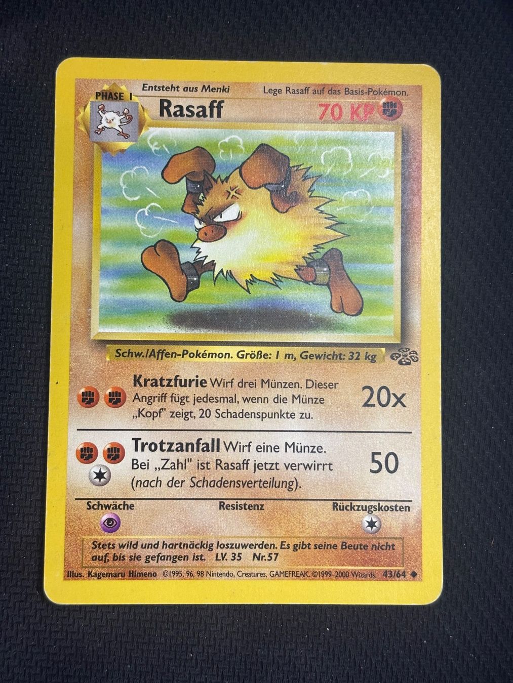 Pokémon Carte collezionabili: Pokemon Rasaff 43/64 WOTC Jungle DE – Usato da St. Gallen venduto da KantoKarten