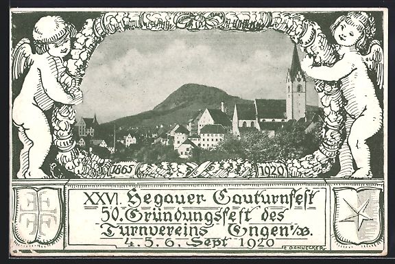 Cartoline postali: Engen i. B., XXVI. Hegauer Gauturnfest,  – Usato da Berlin venduto da bartko-reher